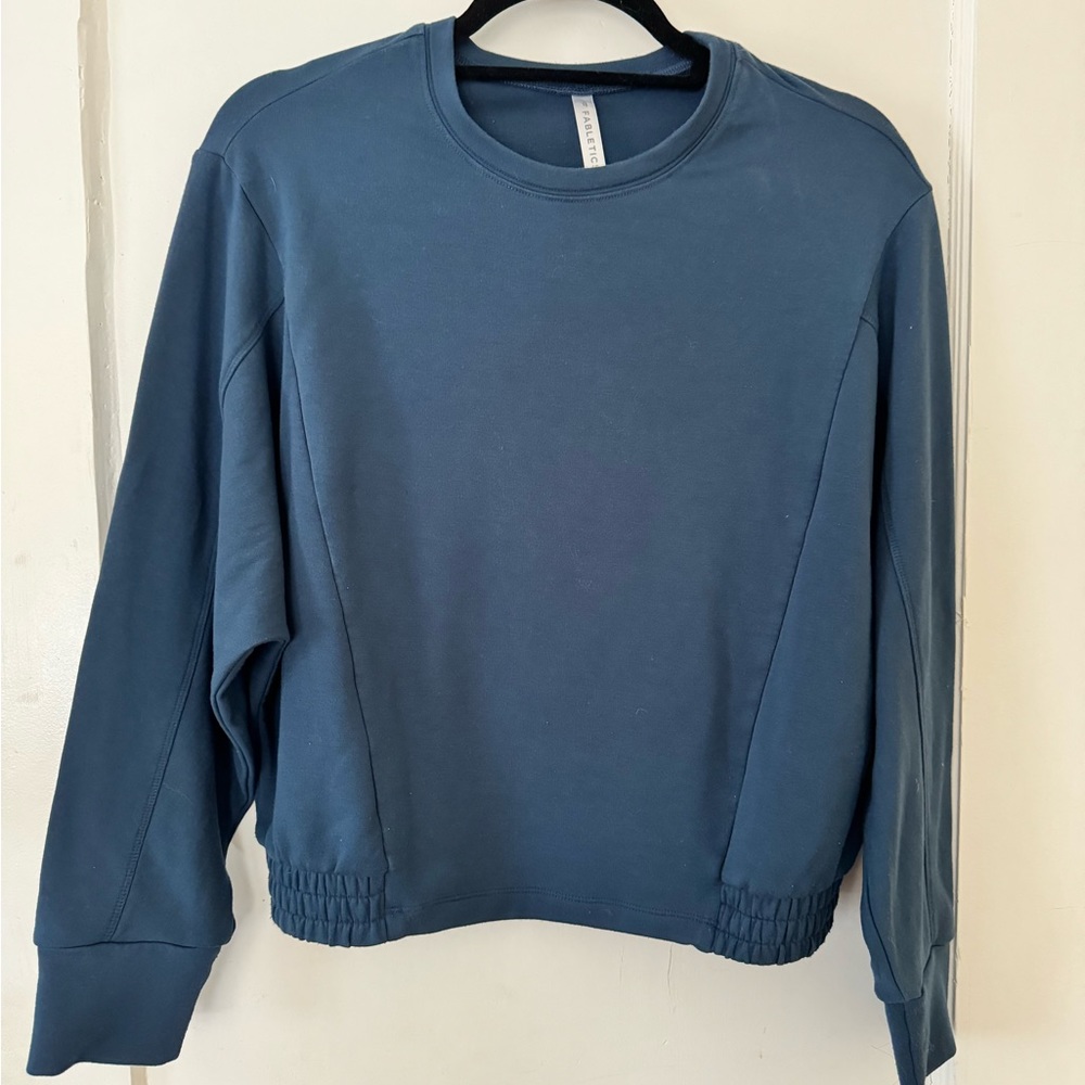 Fabletics Navy Blue Workout Pullover